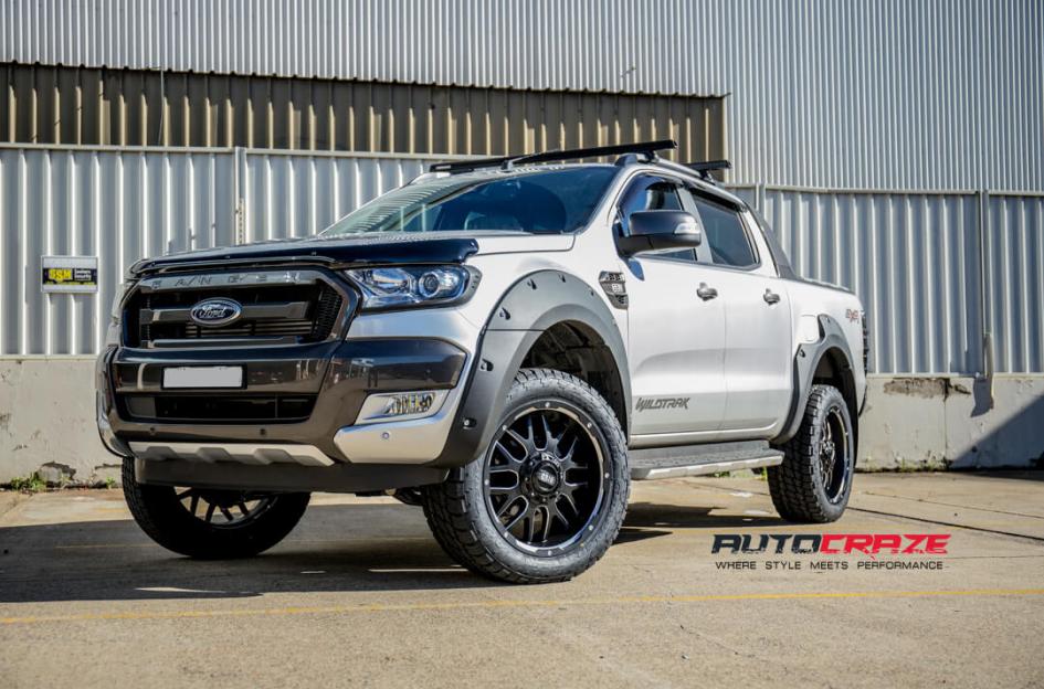 FORD RANGER GD02 MATTE BLACK MILLED ACCENTS